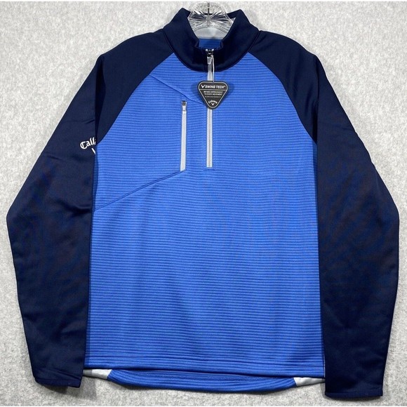 Callaway Midweight Ottoman Men's Small‎ 1/4 Zip Fleece Golf Sweater Logo Pocket - Picture 1 of 16